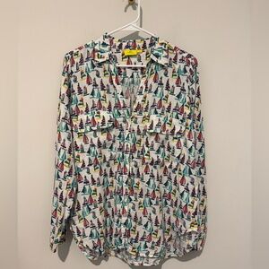 Roller Rabbit Multicolor Sailboat Blouse